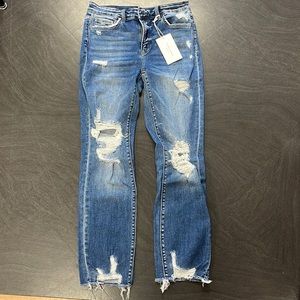 Flying Monkey medium wash cropped jeans